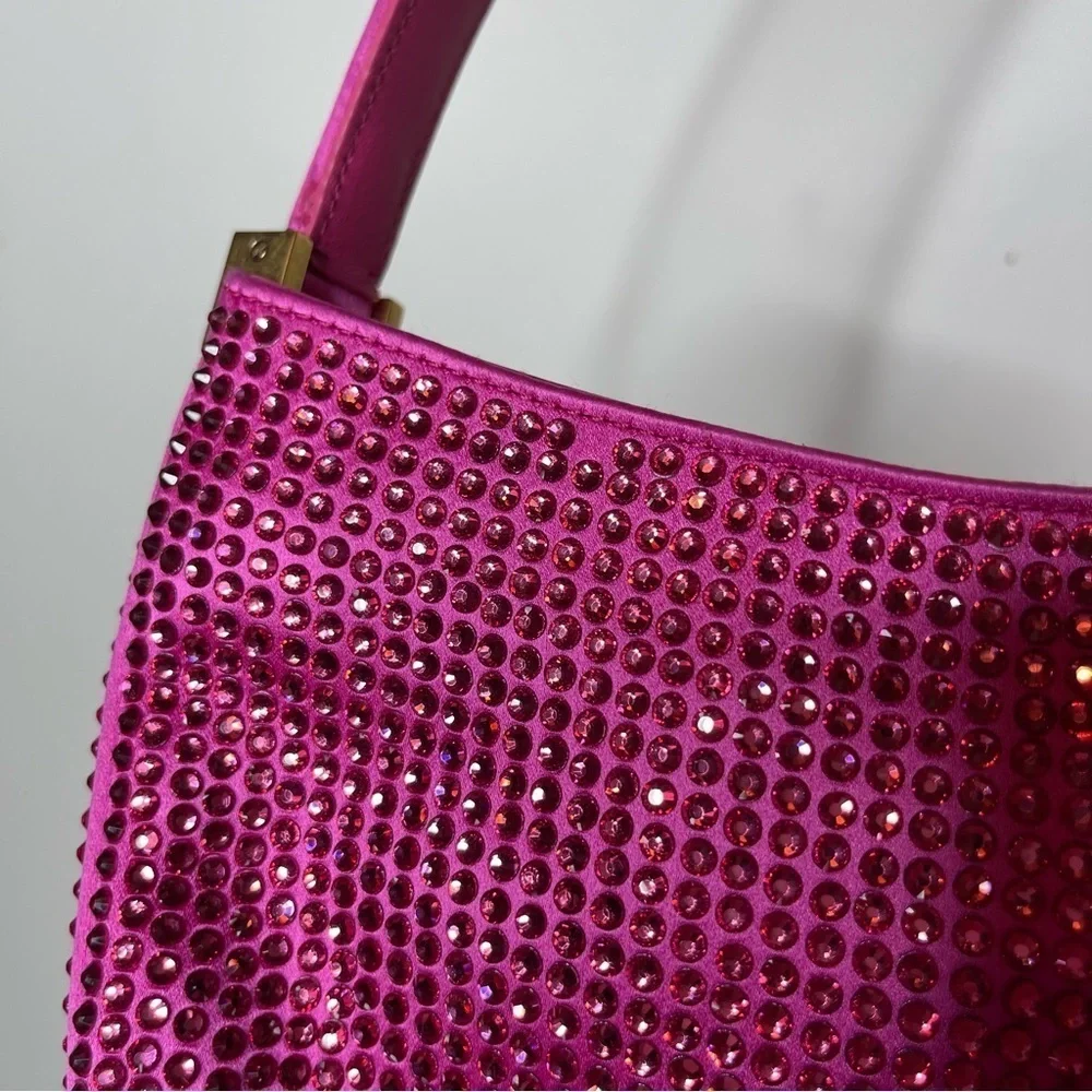 Magda Butrym Medium Vesna Pink Crystals Hobo Bag $3265